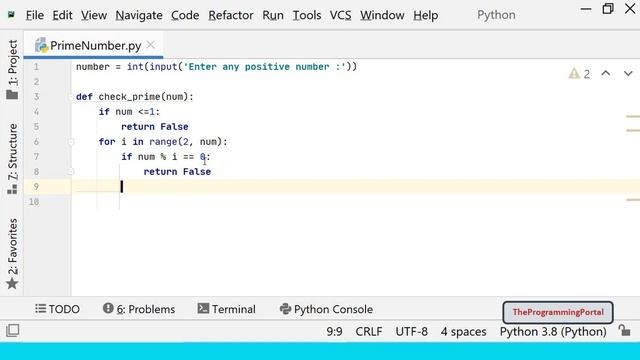 Prime Number in Python смотреть онлайн