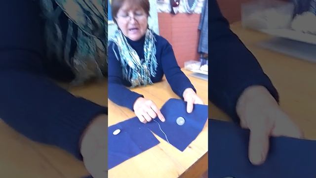 Открытка с декором из пуговиц