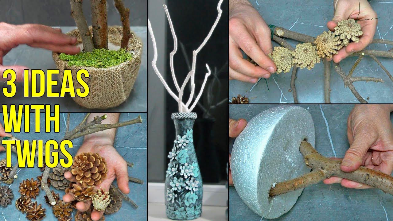 Here's how ordinary twigs can be turted into something cool! What to make from twigs, twigs decor смотреть онлайн