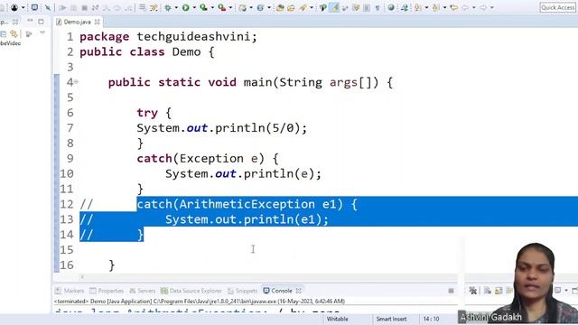 Try with multiple catch block in java| Try catch| Exception Handling| free java placement course смотреть онлайн