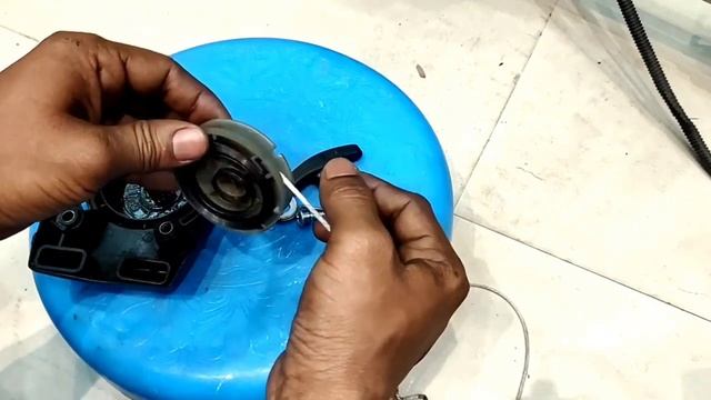 How To Repair Recoil Starter Recoil Spring ls Out For Repair Brush Cutter Starter Pull Starter Repa смотреть онлайн