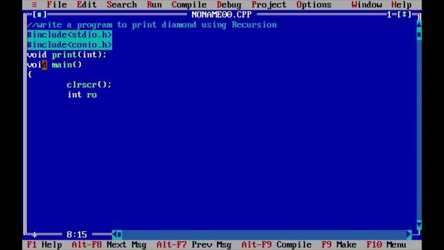 Print Diamond pattern in C programming language смотреть онлайн