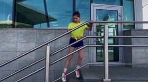 Как кататься на квадах. Основы катания на квадах.Урок 6: Спуск и подъём по лестнице. #квады #ролики