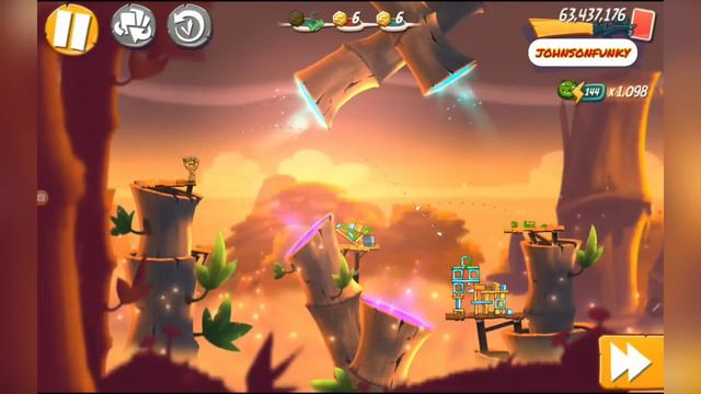 Angry Birds 2 AB2 Mighty Eagle Bootcamp (MEBC) - Season 34 Day 19 (Bomb + Bubbles) смотреть онлайн