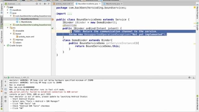 Android Bound Service Tutorial смотреть онлайн