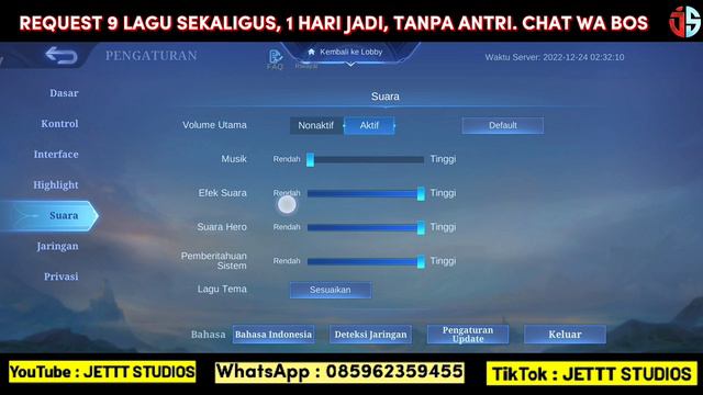 SEKARANG BISA 7 LAGU DI LOBBY | CARA GANTI BACKSOUND LOBBY MOBILE LEGENDS PAKE LAGU TIKTOK TERBARU смотреть онлайн