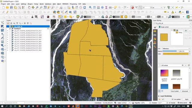 Clip or Mask Raster using Polygon Layer in QGIS смотреть онлайн