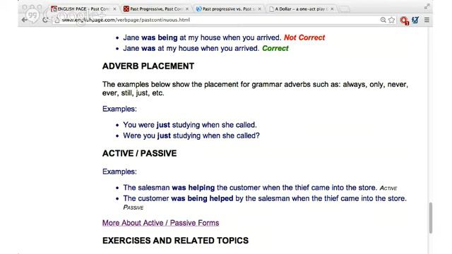 Intermediate Grammar (past simple & past continuous) смотреть онлайн