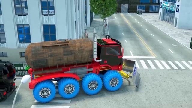 Fire Truck Frank Helps Taxi | Big fire truck, big truck, big bus, big ambulance | Wheel City Heroes смотреть онлайн