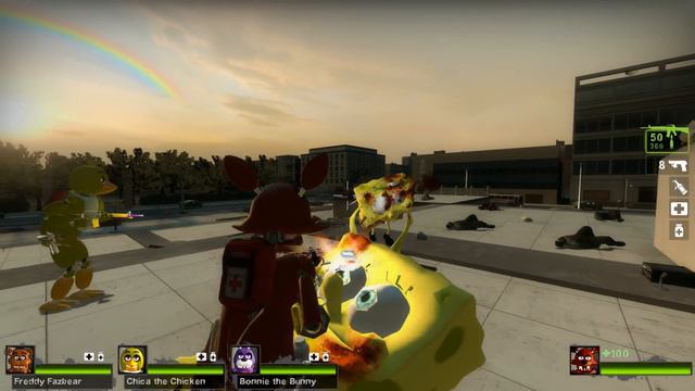 FNAF Vs SpongeBob - Epic Battle - Left 4 dead 2 Gameplay (Left 4 dead 2 Custom Skin mods) смотреть онлайн