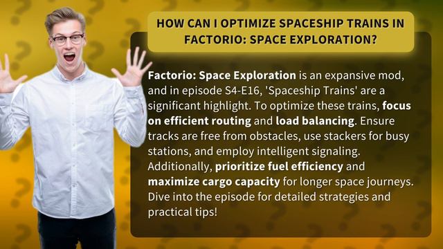 How Can I Optimize Spaceship Trains In Factorio: Space Exploration?