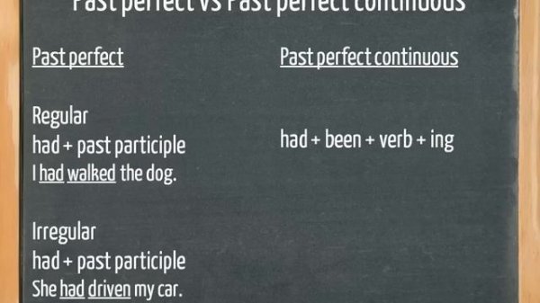 Past Perfect and Past Perfect Continuous (progressive)  - English grammar tutorial video lesson