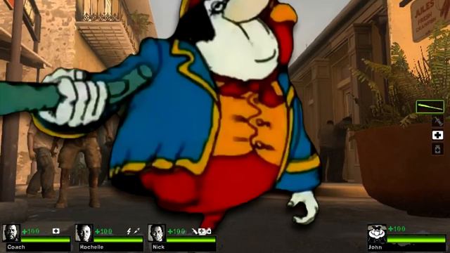 John Silver Walking In Different Places (Treasure Island)