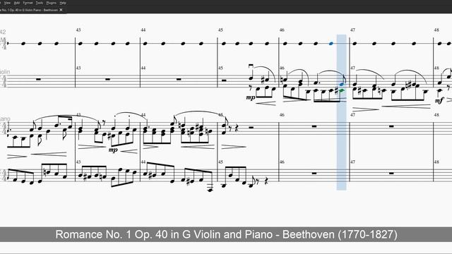Romance No. 1 Op. 40 in G Violin Piano - Beethoven - Level 1 Metronome + Violin Solo смотреть онлайн