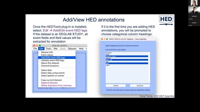 INCF 2022 Part 3: Adding annotations to EEG data using the HED tools ecosystem смотреть онлайн