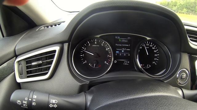 Nissan X-trail T32. Расход топлива при скорости 100км/ч смотреть онлайн