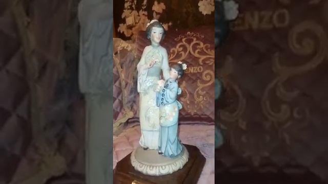 Винтажная статуэтка японский стиль Японки гейши. Фарфоровая статуэтка Итальянский фарфор Каподимонт смотреть онлайн