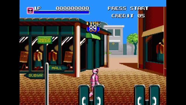 Sega Mega Drive 2 (Smd) 16-bit Mighty Morphin Power Rangers The Movie Stage 1