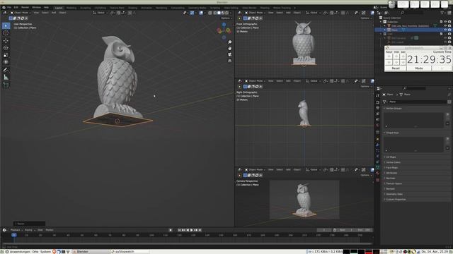 Blender - Bearbeitung der Eule in Null Komma nix... смотреть онлайн