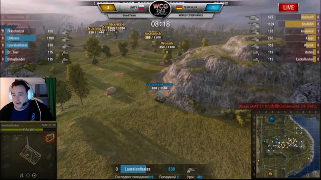 World Cyber Games 2013 - World of Tanks - Viertelfinale - (GER) Team WUSA vs. (RU) Unity смотреть онлайн