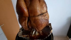 Супер сочные куриные окорочка горячего копчения в коптильне Hanhi