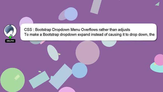 CSS : Bootstrap Dropdown Menu Overflows rather than adjusts смотреть онлайн