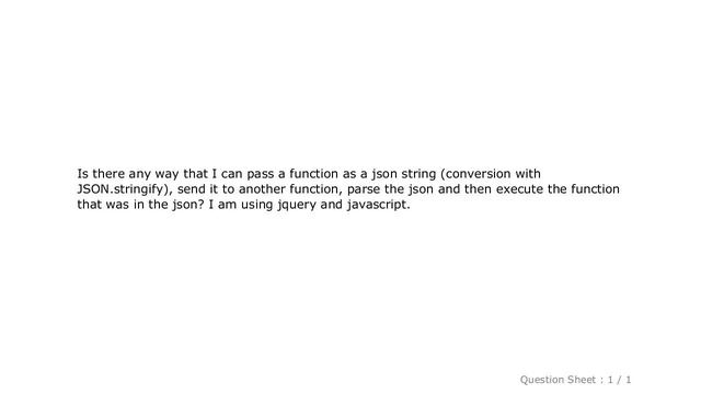 jQuery : pass function in json and execute смотреть онлайн