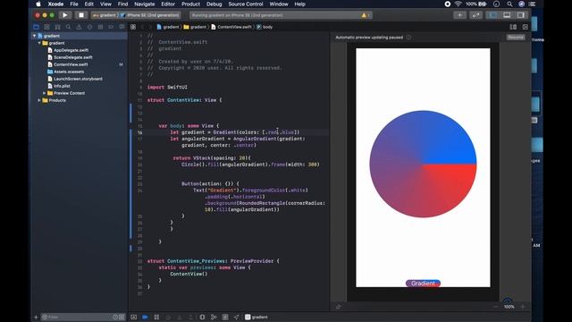 SwiftUI Basics: Working with Gradients(Linear, Radial and Angular Gradients). смотреть онлайн