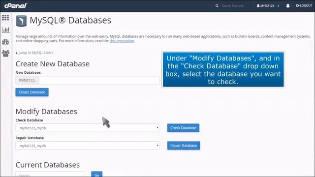 How to check a MySQL database for errors - cpanel mysql 9 how to check a mysql database for errors смотреть онлайн