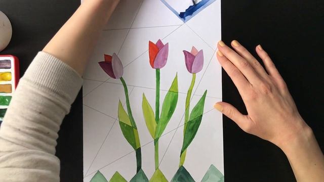 Tulips Painting - Easy Cubism смотреть онлайн