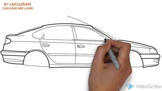 How To Draw A Toyota Avensis Liftback / Как нарисовать Toyota Avensis Liftback