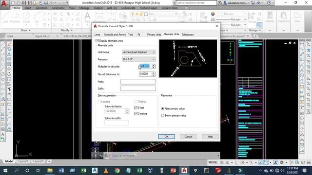 How to display dimension measure meters and feet in AutoCAD drawing We will show смотреть онлайн