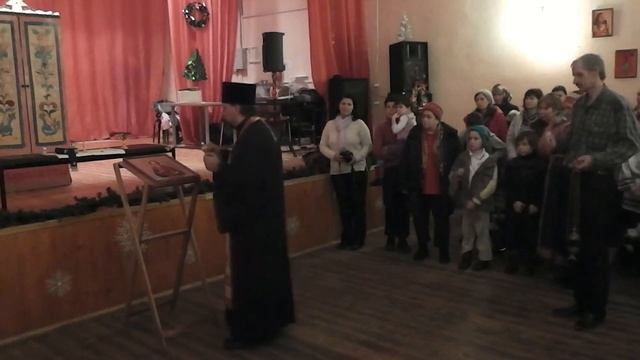 5 января 2014 года молебен в санатории "Зелёный Огонёк" Лужского района смотреть онлайн