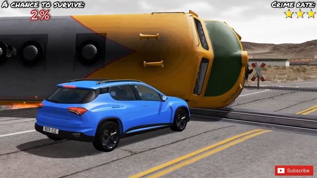 Trains vs Chain #1 | What chance to survive? - BeamNG DRIVE | Death Races 2022 смотреть онлайн
