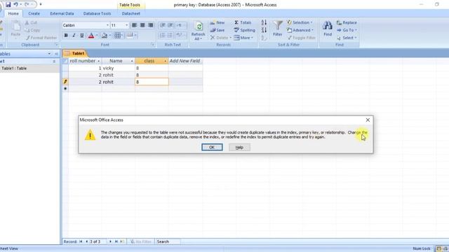 MS Access me Primary key kaise lagaye in hindi | how to use primary key in MS Access in Hindi смотреть онлайн