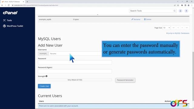 How to create a database username in cPanel? смотреть онлайн