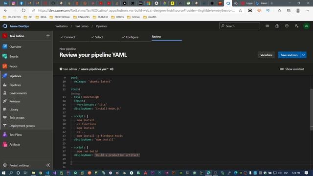 Azure pipeline deploy to Firebase смотреть онлайн