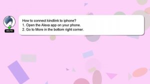 How to connect kindlink to iphone?
