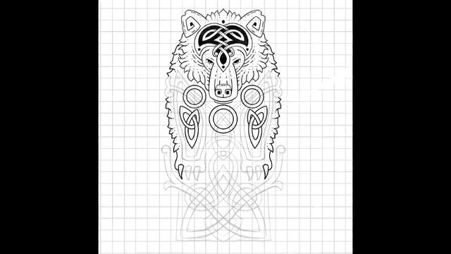 Рисуем медведя в кельтском стиле. How to draw a bear in the Celtic style. смотреть онлайн