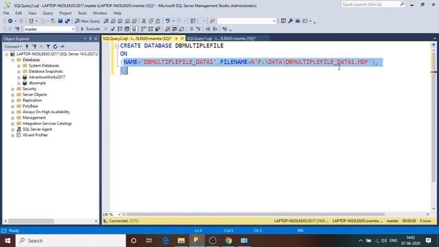 Sql Server Database with Multiple Primary Database Files смотреть онлайн