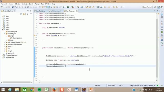 Selenium Webdriver-Em Português-Aula -7-Mouse Hover e Scroll смотреть онлайн
