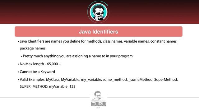 Java Keywords and Identifiers смотреть онлайн