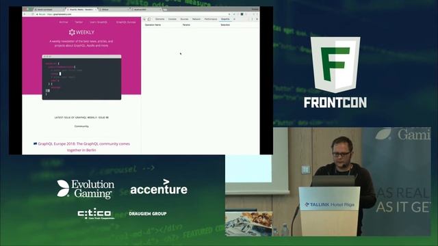 GraphQL ecosystem walkthrough by Olegs Gabrusjonoks from C.T.Co at FrontCon 2018 смотреть онлайн