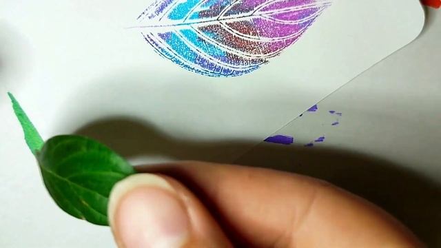 Painting leaf ideas. Easy drawing technique for beginners. Craft postcard смотреть онлайн