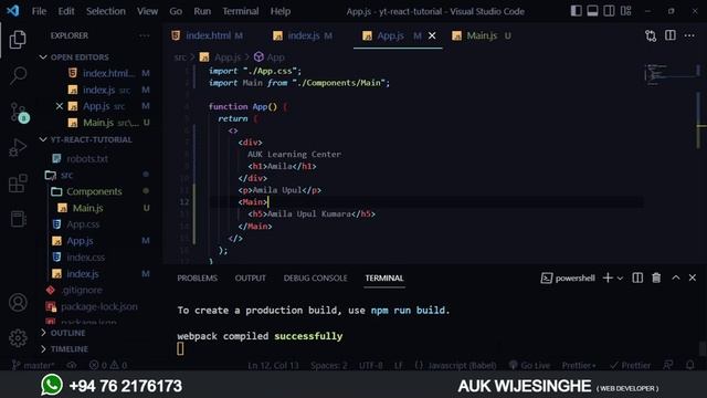 ? REACT JS | COMPLETE TUTORIAL - Part 02 | SINHALA | Components & JS Features | AUK Learning Center смотреть онлайн