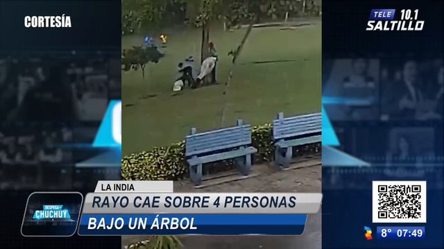 Cámara capta momento en que rayo cae en cuatro personas bajo un árbol смотреть онлайн