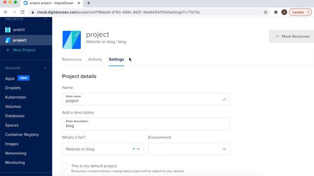How to change default project in Digital Ocean? смотреть онлайн
