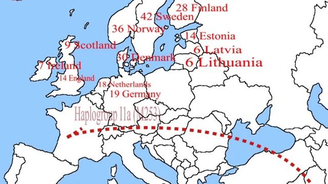 I1 DNA (Y-DNA) haplogroup by region in percentage смотреть онлайн
