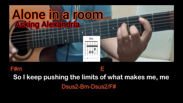 ALONE IN A ROOM - Asking Alexandria (easy chords tutorial) | Play along смотреть онлайн