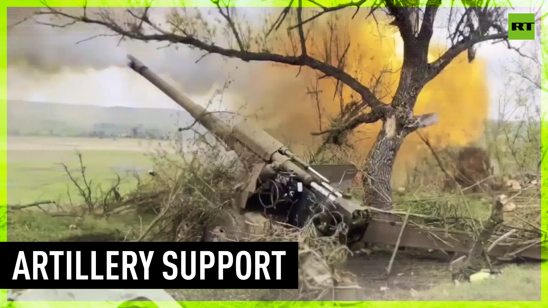 Russian Howitzer Strikes Ukrainian Military Targets